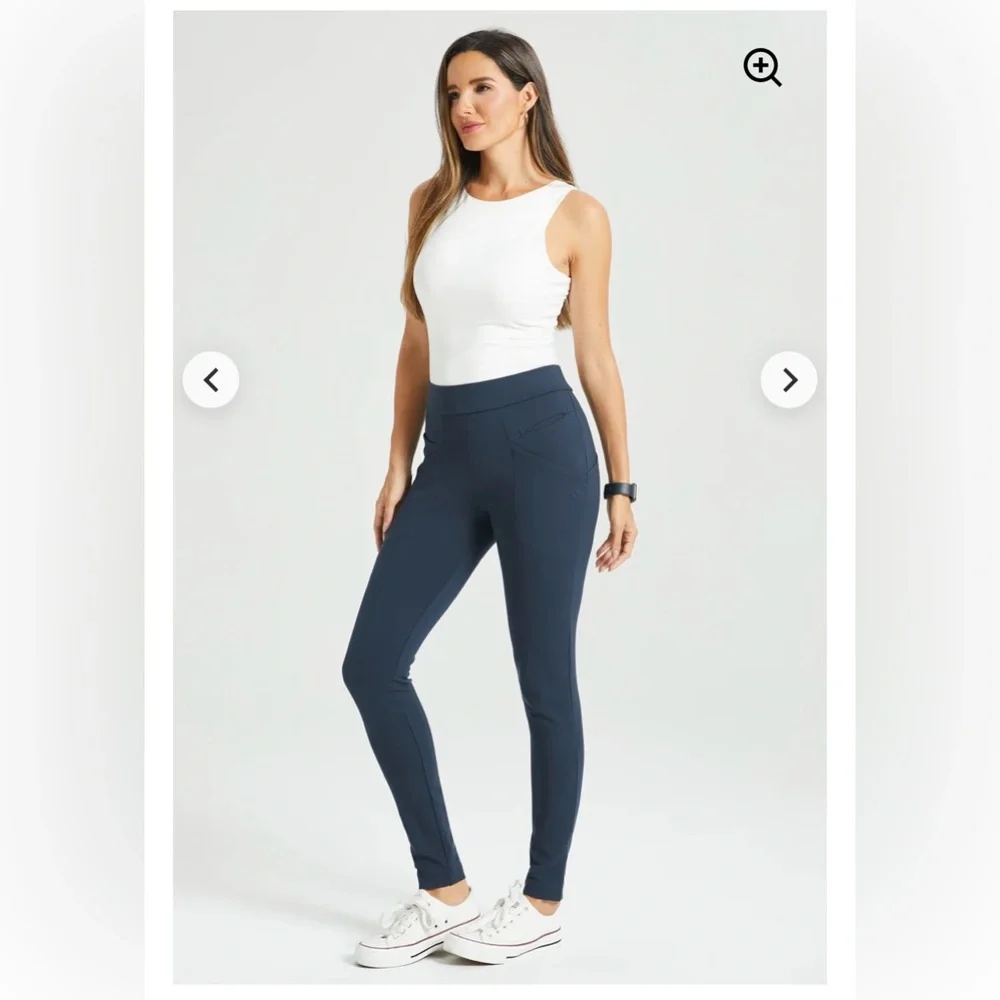 Betabrand XS & XSP Navy Journey Skinny Leg Pants Stretch Womens 25” & 27” Inseam - Picture 12 of 16